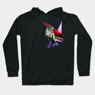 tyrannosaurus and meteorite Hoodie